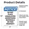 Signmission Do Not Place Unsolicited Advertising, 7 in W x Rectangle, Vinyl Decal OS-2PACK-NS-D-710-V-11337 - alternate 2